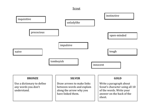 Scout Starter Activity: To Kill a Mockingbird