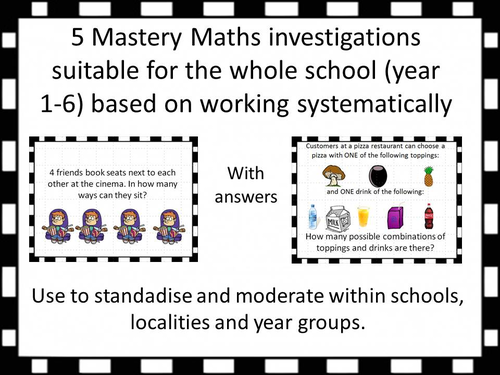 Mastery Maths investigations suitable for the whole school
