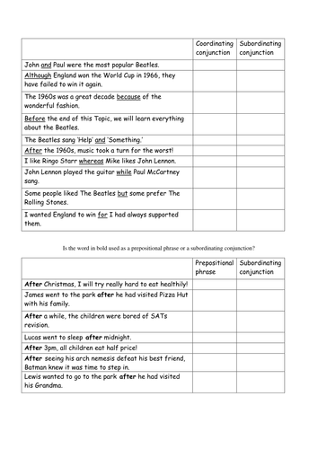 Y6 SATs - conjunctions sequence of lessons | Teaching Resources