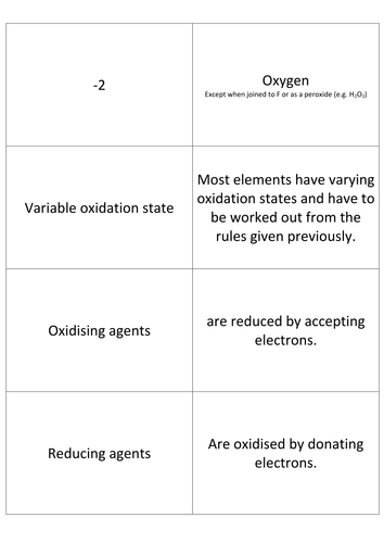 Redox Flashcards part 2