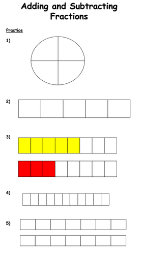 Adding and Subtracting Fractions Lesson (Same Denominators)