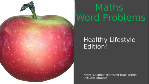 40 slide Mixed Topic Maths Word Problems Healthy Lifestyle Theme Powerpoint GCSE/National 5