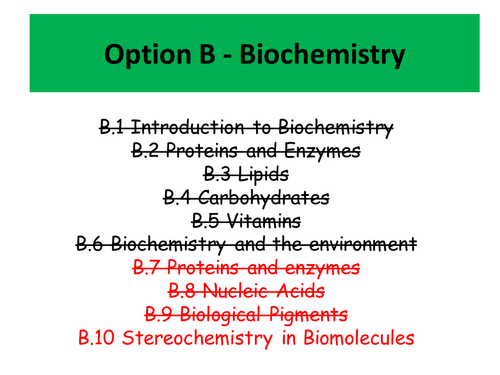 Stereochemistry in biomolecules