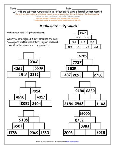 KS2 Y4 Formal Written Addition Subtraction Of 4 Digit Numbers 8 