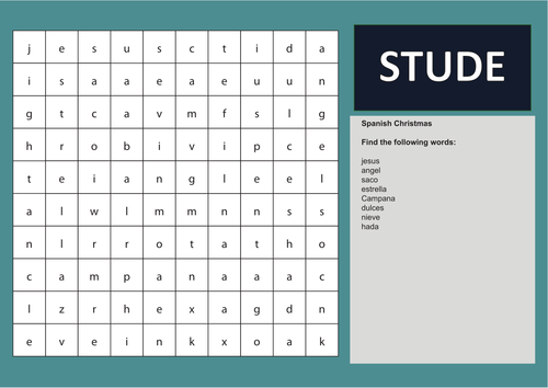 Feliz Navidad - Spanish Christmas Wordsearch