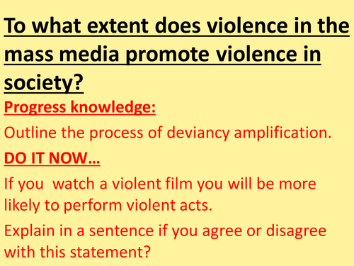 AQA GCSE - Sociology - Deviancy amplification