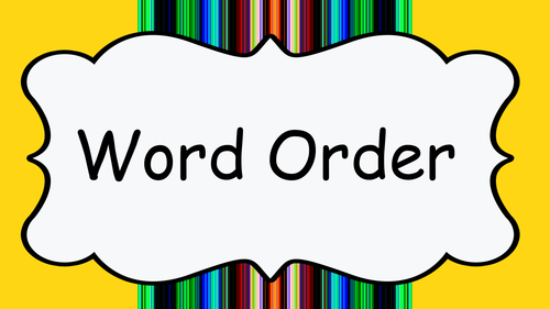 Word Order