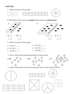 Fraction Quiz | Teaching Resources