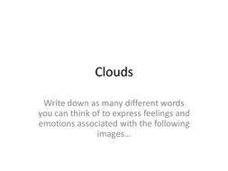 description of clouds for creative writing