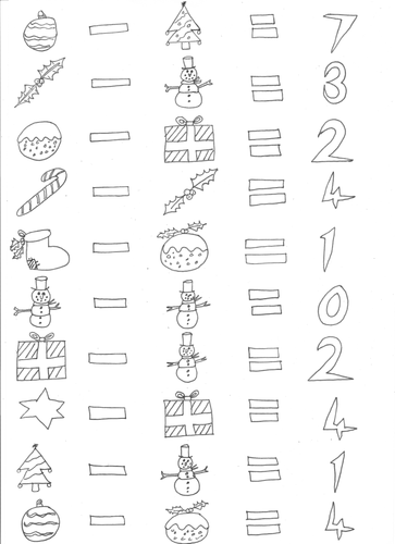 Christmas Maths: Subtraction and Codes