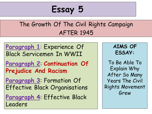 Higher History USA: Essay 5 Development of the Civil Rights Movement ...