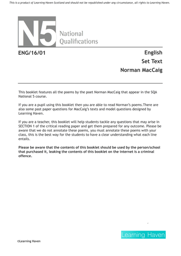 sqa creative writing national 5