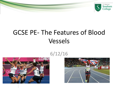 Edexcel GCSE PE 2016 9-1 Blood Vessels