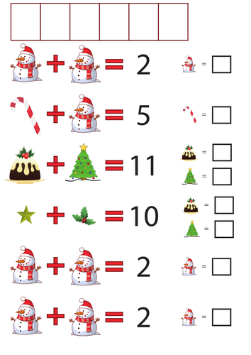 Maths: Christmas addition codes