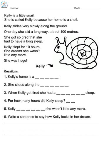 first grade reading comprehension passages teaching resources