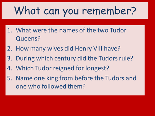 Henry VIII and the Tudor Court