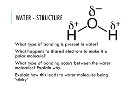 A-Level Biology: Water, ATP and Inorganic Ions | Teaching Resources