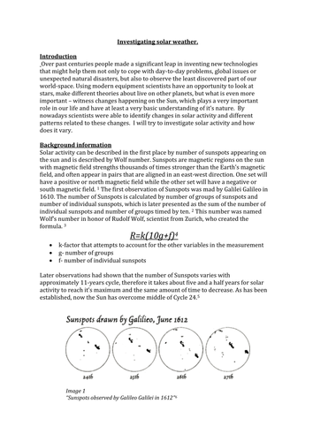 Exemplar of a Physics Lab report using secondary data