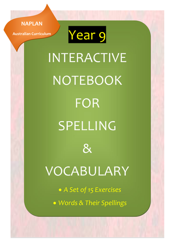 NAPLAN: Year 9 Interactive Notebook for Spelling & Vocabulary