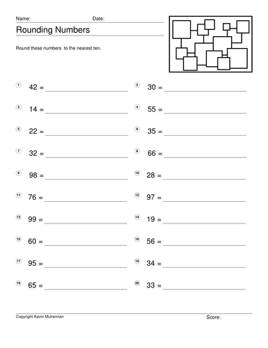 Rounding Numbers 100 Worksheets with Answers Maths Mathematics