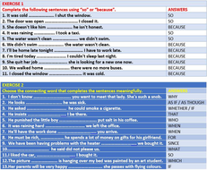 CONNECTIVES WORKSHEETS WITH ANSWERS | Teaching Resources