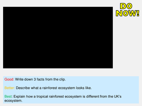 New AQA GCSE The Living World- Tropical Rainforests Lesson #1