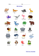 Wild animals vocabulary by planactivity | Teaching Resources