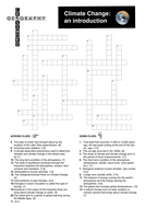 Crossword Puzzle - an introduction to climate change | Teaching Resources