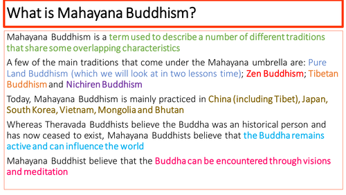 new-aqa-gcse-re-buddhist-beliefs-mahayana-buddhism-updated