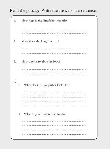 The Kingfisher: Practise Reading Comprehension Skills (6-9 years ...