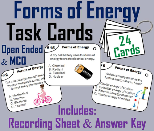 Forms of Energy Task Cards