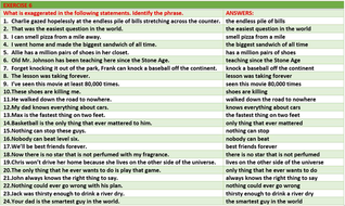 COMPARISON POETIC DEVICES: LESSON, HANDOUTS AND EXERCISES by john421969