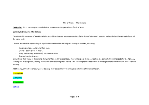 Year 3 Autumn 2 Medium Term Overview/Planning