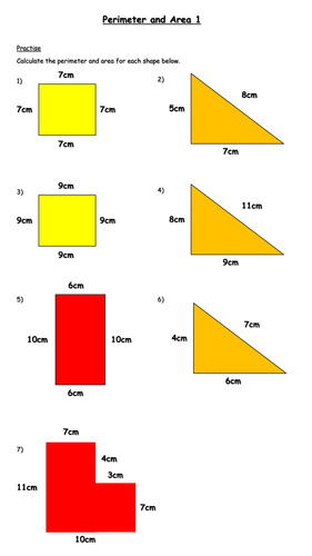 Calculating Area and Perimeter Worksheet (Year 6)