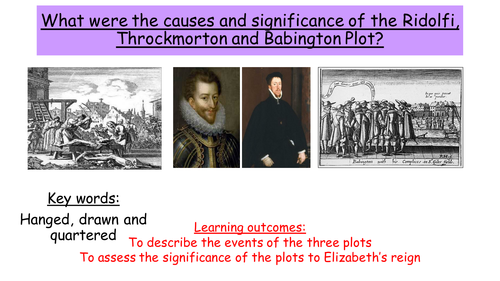 The significance of the Ridolfi, Throckmorton and Babington plots