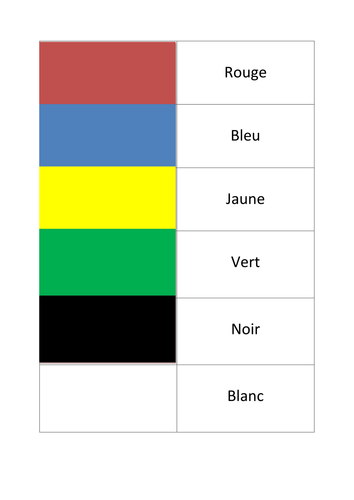 Primary French - Learn and Pronounce the colours in French | Teaching ...