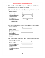 CHEMICAL FORMULA WORKSHEET WITH ANSWERS | Teaching Resources