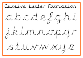 Cursive Alphabet Posters and Cursive Formation Practice by ...