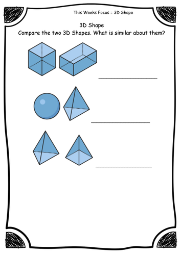 year 2 3d shape resource pack full year worksheets