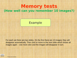 Memory tests -example by WiseArkResources | Teaching Resources