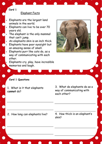 KS1 fiction and non-fiction reading comprehension cards. | Teaching ...