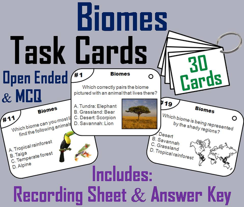 Biomes Task Cards