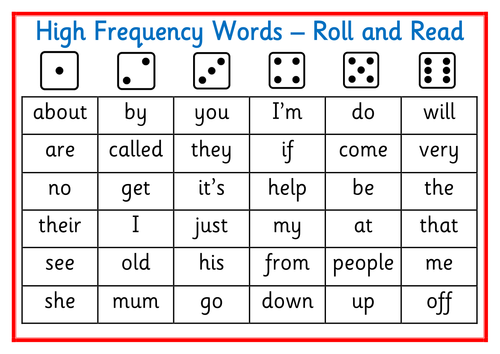 High Frequency Words - Tricky Words -Roll and Read Mats | Teaching ...