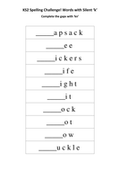 KS2 National Spelling - KN Words - 2 Worksheets | Teaching Resources