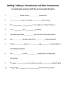 ks2 national spelling homophones and near homophones 2
