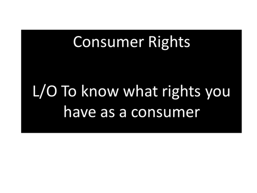 Consumer rights
