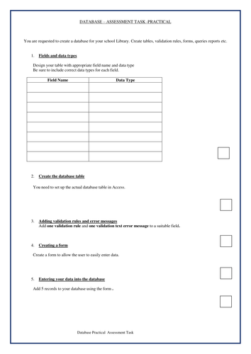 DATABASE PRACTICAL ASSESSMENT TASK