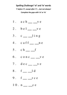 'I before e, except after c' - 20 words following the rule and ...