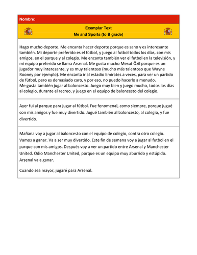 Controlled Assessment Preparation on Sports to B grade.