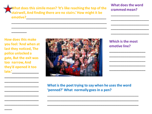The ballad of Hillsborough - differentiated resource | Teaching Resources